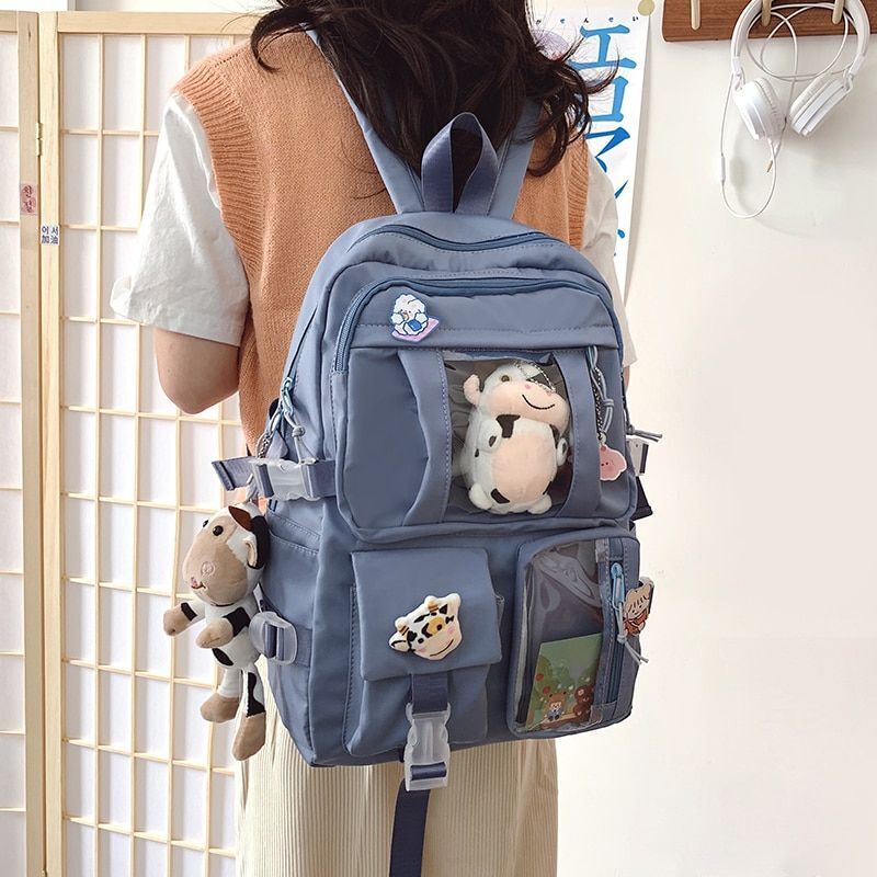 Travel Book Bag Large Backpack Waterproof Nylon Schoolbag College Laptop Bag 1PC