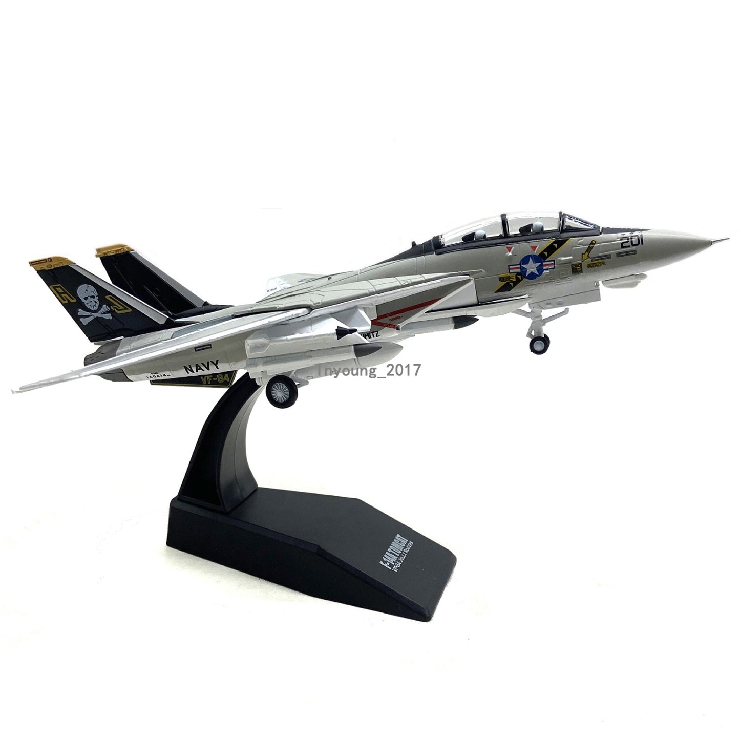 1:100 F-14A Tomcat Fighter Airplane Model Diecast Military Army Plane Model