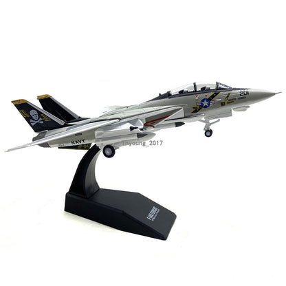 1:100 F-14A Tomcat Fighter Airplane Model Diecast Military Army Plane Model
