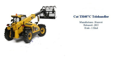 1:32 TH407C Telehandler Construction Machine Telescopic Forklift Diecast Model