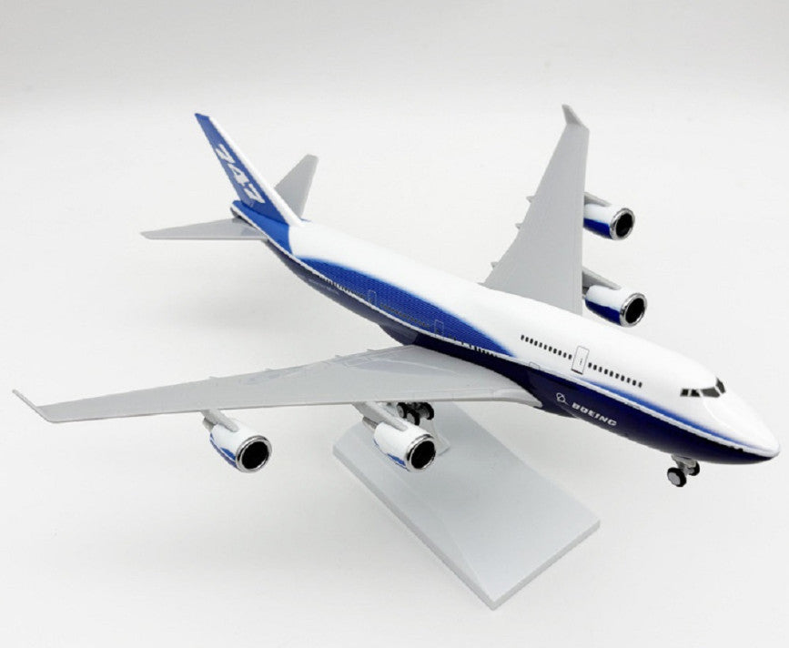 30CM BOEING 747-400 Passenger Plane Airplane Landing Gear Resin Aircraft Model