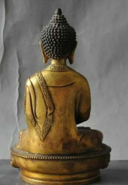 Tibet Bronze Amitabha Buddhism Buddha Statue Best Blessed Monks Blessing