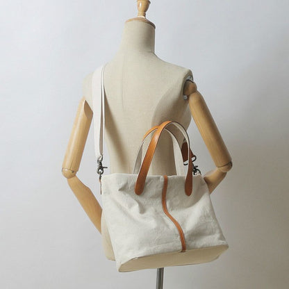 Canvas Bag Zipper Contrast Color Purse Shoulder Bag Retro Wild Diagonal 32*14*26