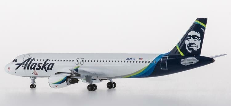 1:400 AeroClassics Alaska Airbus A320 Passenger Airplane Diecast Aircraft Model