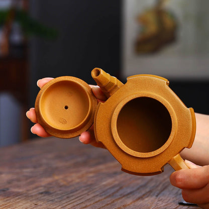 authentic yixing zisha duan clay tea pot full handmade traditional craft marked