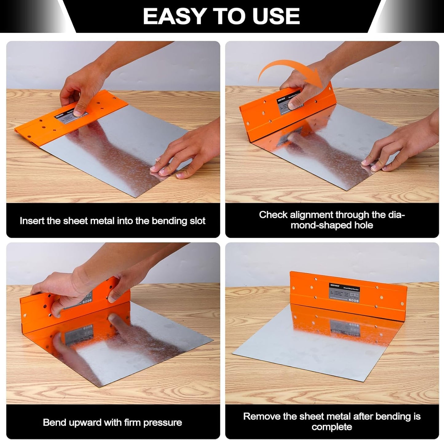 Sheet Metal Bender Folding Tool, 18 Inch Hand Seamer for HVAC Ductwork, Roofing