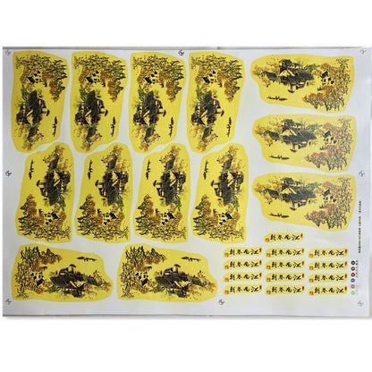 Ceramic Decal Pottery Art Clay Transfer Yellow Flower Paper Overglaze Underglaze