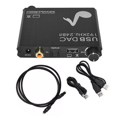 New Aluminium Alloy 24-Bit 192 kHz Optical Digital To Analog Audio Converter