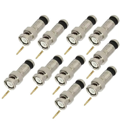 Premium Adapter BNC Compression Connector for CCTV Camera RG6 Coax Cables 10x