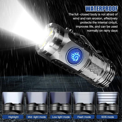 4xThree-Eyed Monster Mini Super Power Flashlight Camping Waterproof rechargeabke