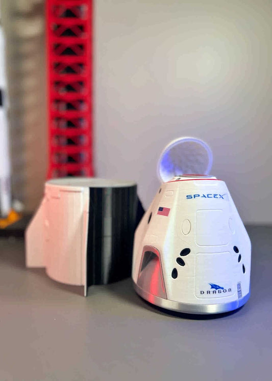 1/30 Scale SpaceX F9 Dragon Capsule Painted Model 3D Print H:25cm/10inches