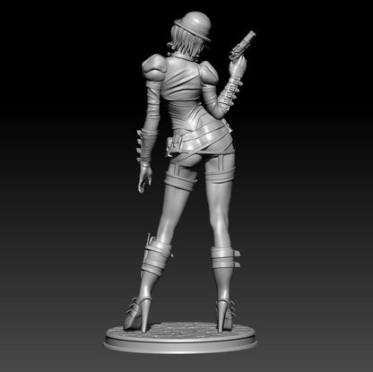 1/24 resin figures model Fantasy Punk Girl Gunner Unassembled Unpainted