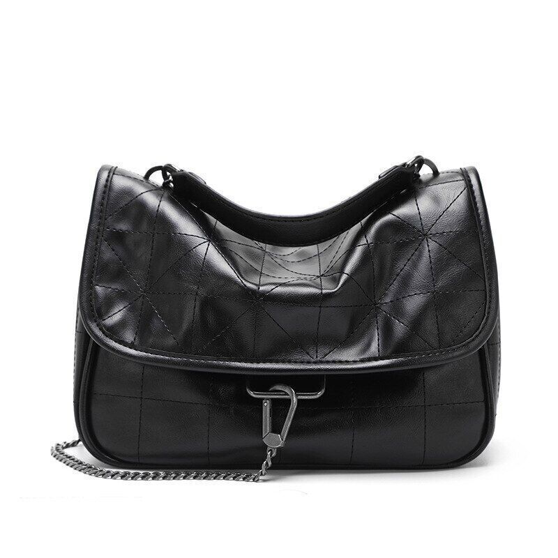 Shoulder Bag Pu Material Bag Cartoon Cat Pattern Crossbody Bag Black Color