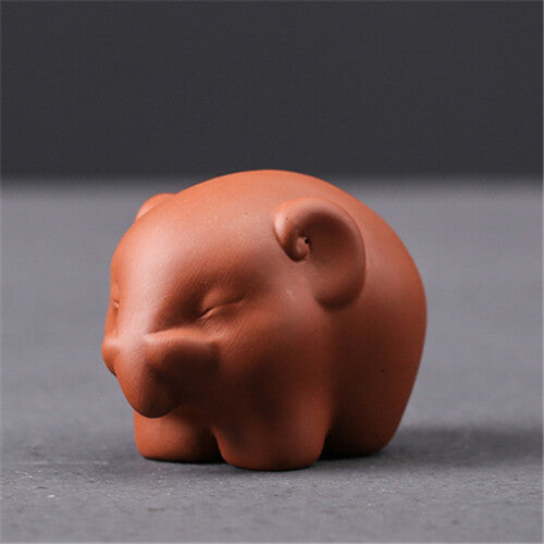 1PC Mascot Elephant Yixing Zisha Tea Pet House Warming Gift Tea Play In China