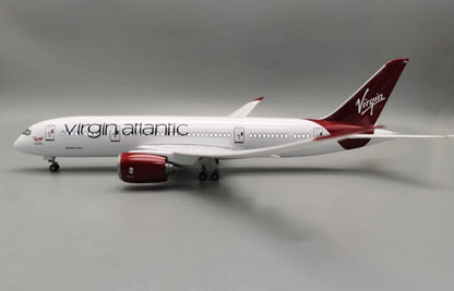 44CM Virgin Atlantic BOEING 787 Airplane Led Sound-controlled Light Resin Model