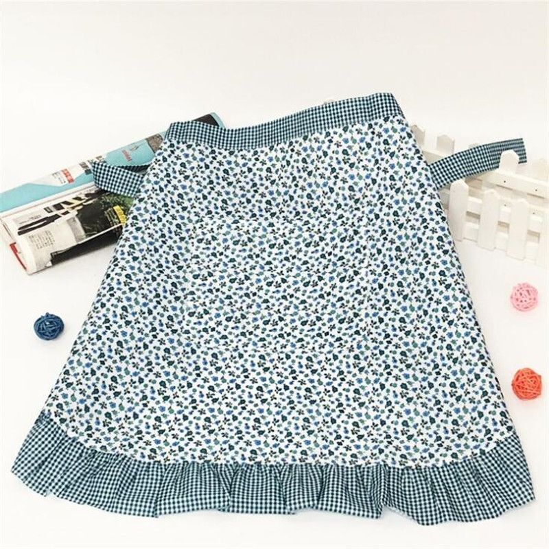 Cooking Aprons Cotton Canvas Floral Home Kitchen Fashion Thin Breathable 65x65cm