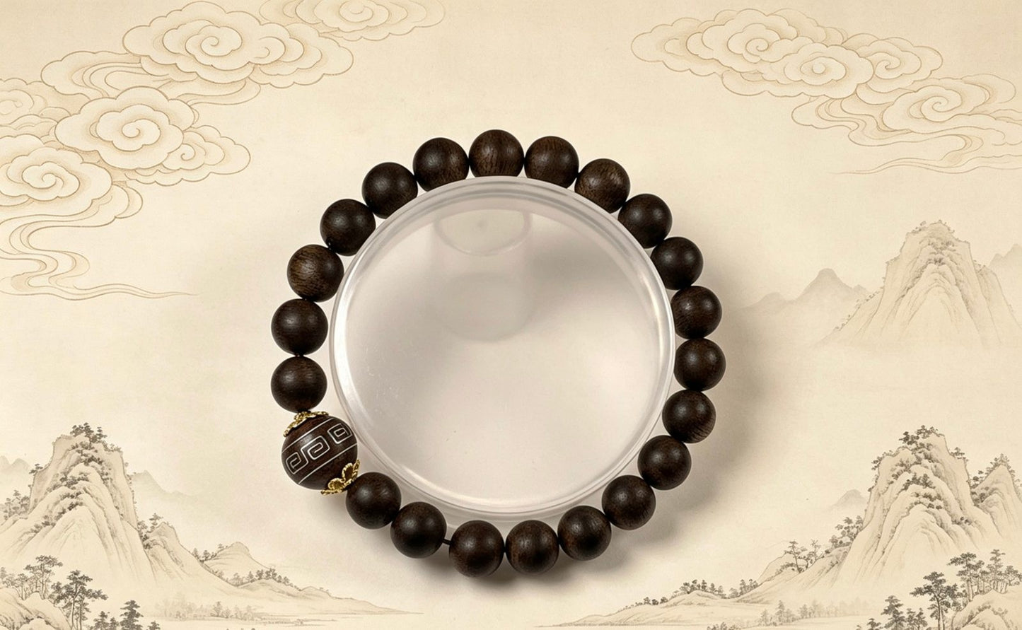 8mm Chinese Natural Eaglewood Handmade Exquisite Bracelets 31270