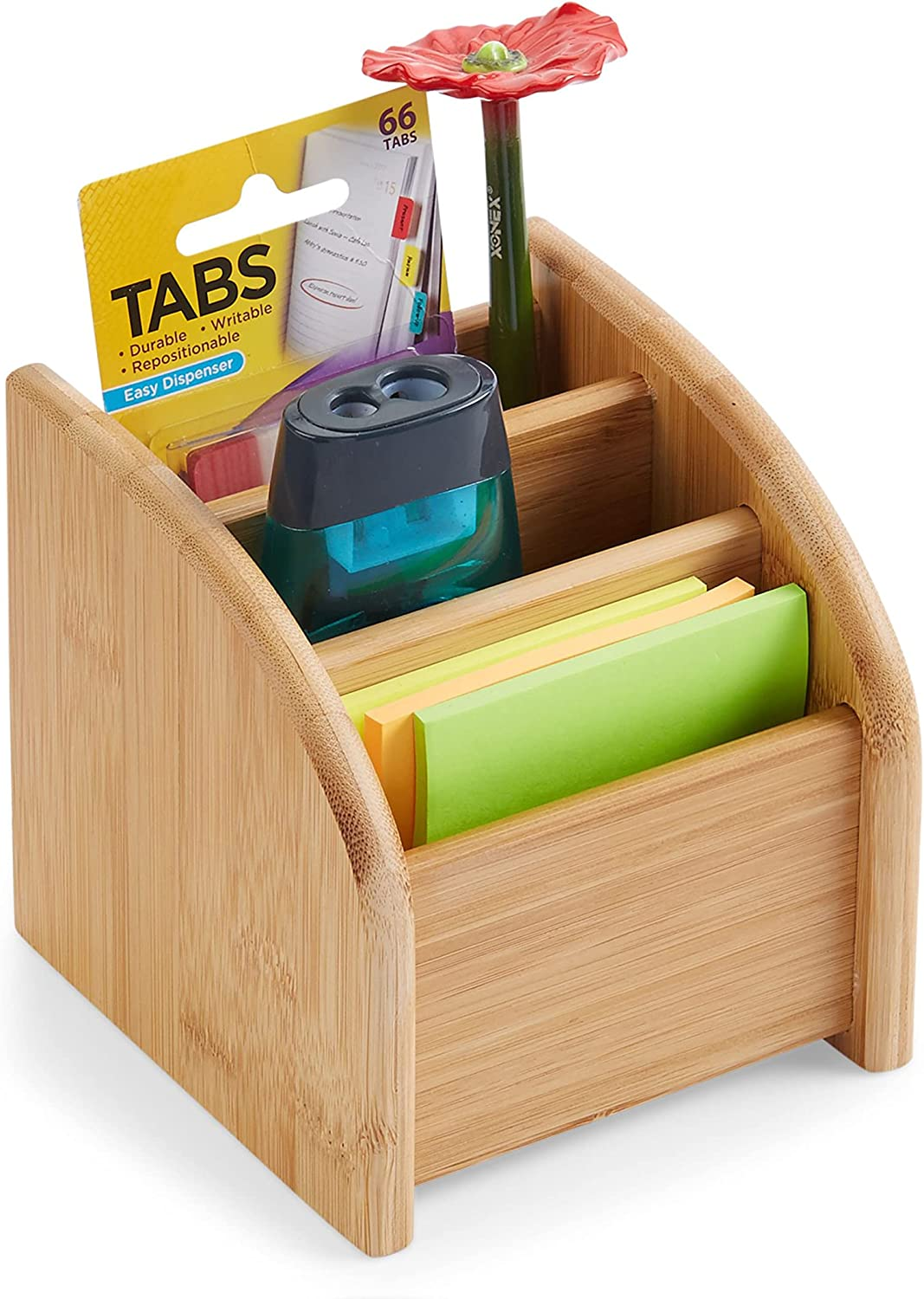 3 Tier Wooden Desk Organizer Bamboo Mini Storage Tabletop Makeup Organizer Gift