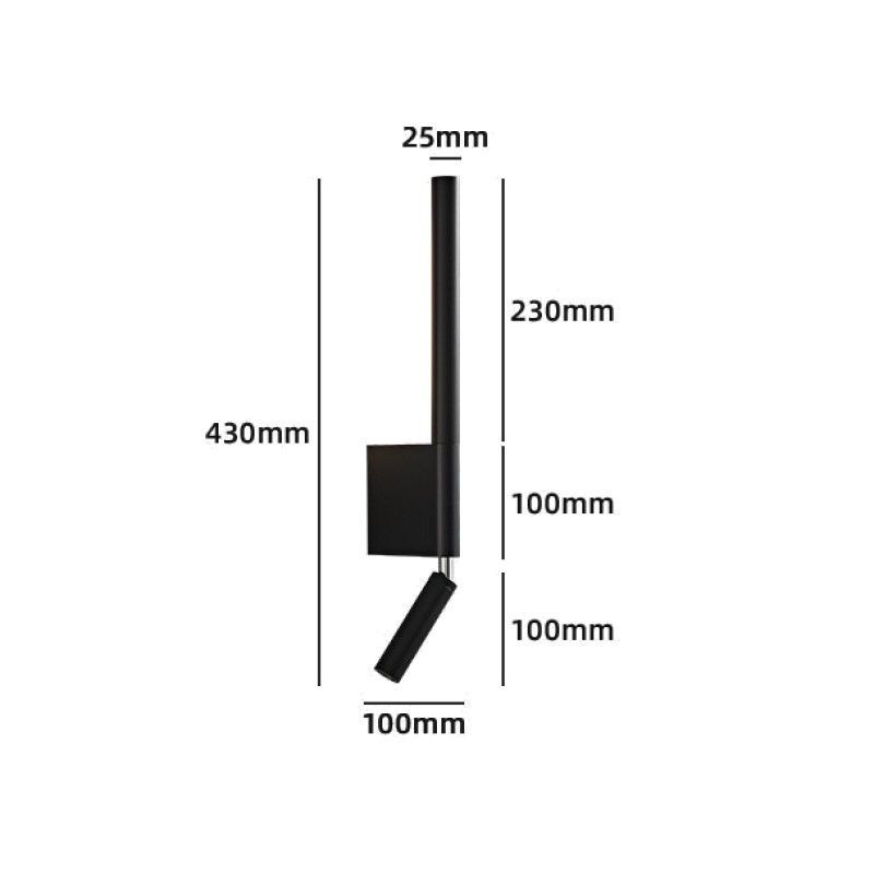 Bedside Wall Lamp Nordic 330 Degree Rotation Adjustable Indoor Lighting W/Switch