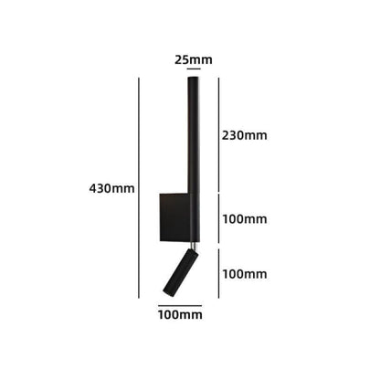Bedside Wall Lamp Nordic 330 Degree Rotation Adjustable Indoor Lighting W/Switch