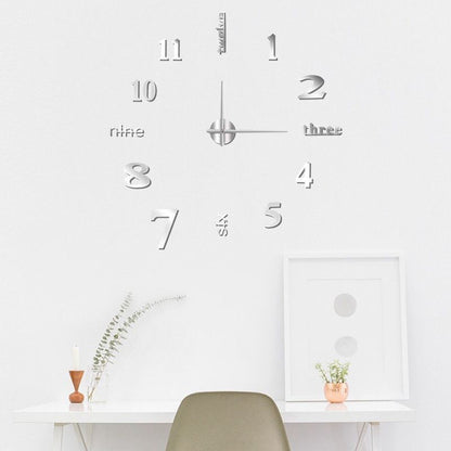 DIY Wall Clocks Creative Acrylic Punch-Free Luminous Living Room Home Decor 16in
