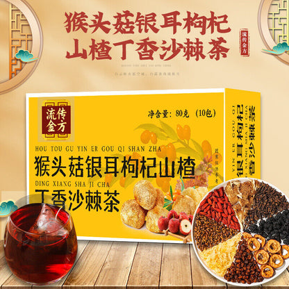 Monkey Head Mushroom Gingernut Berry Wolfberry Hawthorn Clove Sea Buckthorn Tea