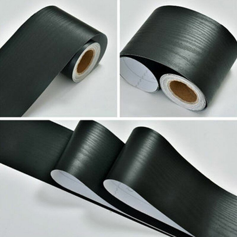 Wall Stickers Black/White Waterproof Waist Line Self Adhesive Border Roll Homes