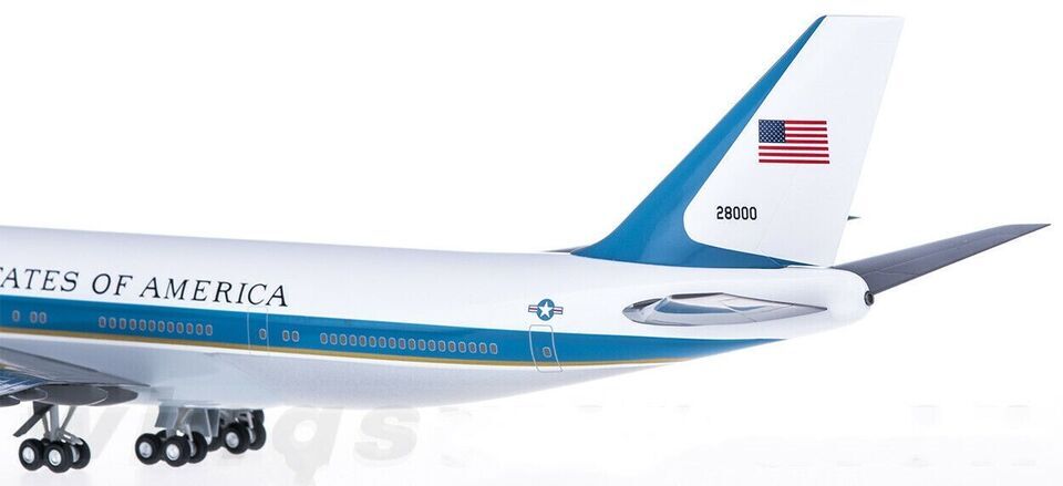 1:200 35CM Hogan USAF BOEING 747-200 Plane Airplane ABS Plastic Aircraft Model
