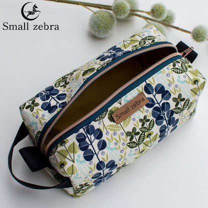Travel Phone Bag Cosmetics Lipstick Storage Purse Large Canvas Bags Blue Purse