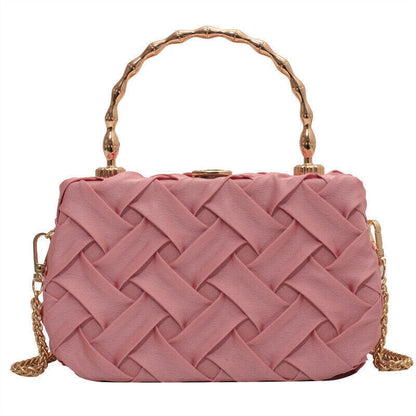 New fashion casual woven personality niche handheld crossbody box bag
