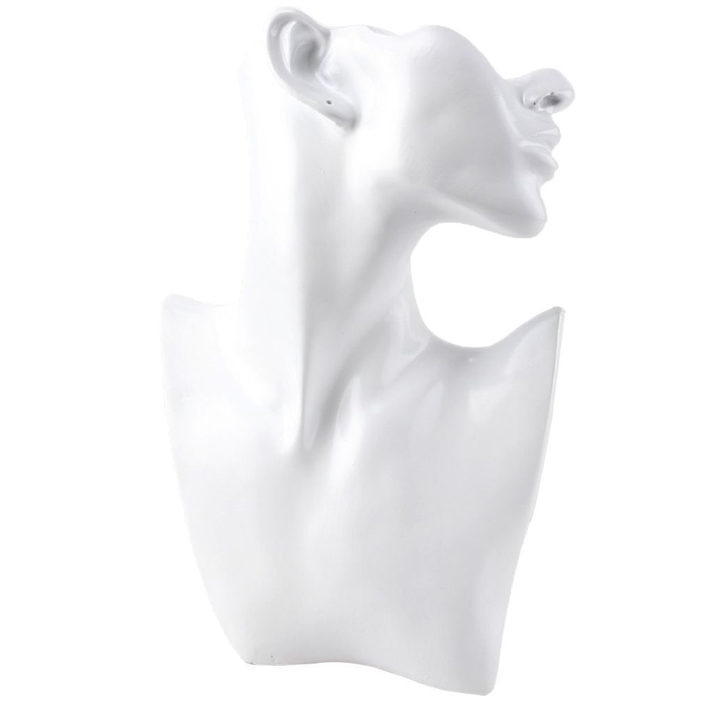 Jewelry Display Necklace Holders Resin Mannequin Organizer Bust Stands 20x7x32cm