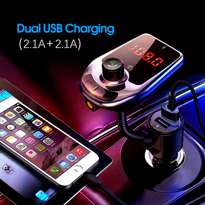 Bluetooth Transmisor FM para coche Reproductor de MP3 Kit de adaptador de radio