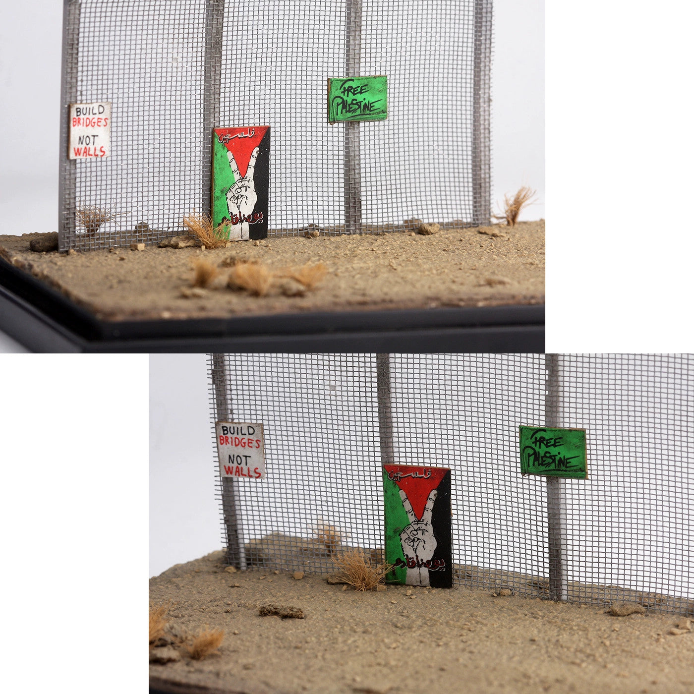 1/72 Middle East Outside Gaza Isolation Net Battle FOR Tank Scene Finished Model