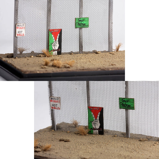 1/72 Middle East Outside Gaza Isolation Net Battle FOR Tank Scene Finished Model