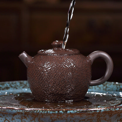 170ml 17cm Chinese Real Yixing Zisha Teapot Black Galaxy Clay Tea Pot