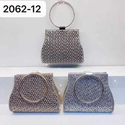 Evening Bag Diamond Rhinestone Clutch Silver Purse Handbags Clutches 9*9*13 CM