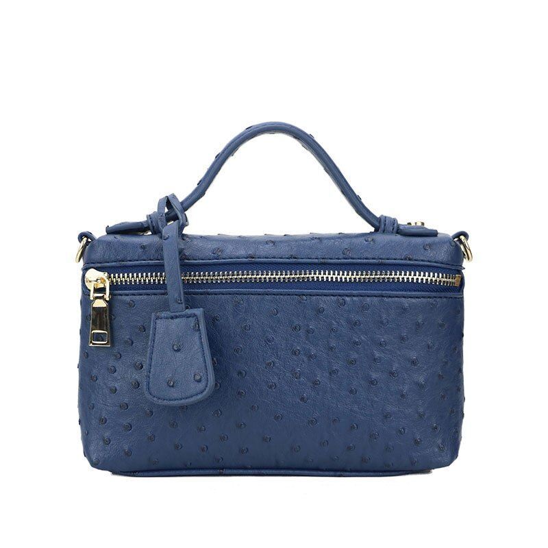 Handbag Ostrich Pattern Leather Bag Women Clutch Party Purse Ostrich Bag Chain