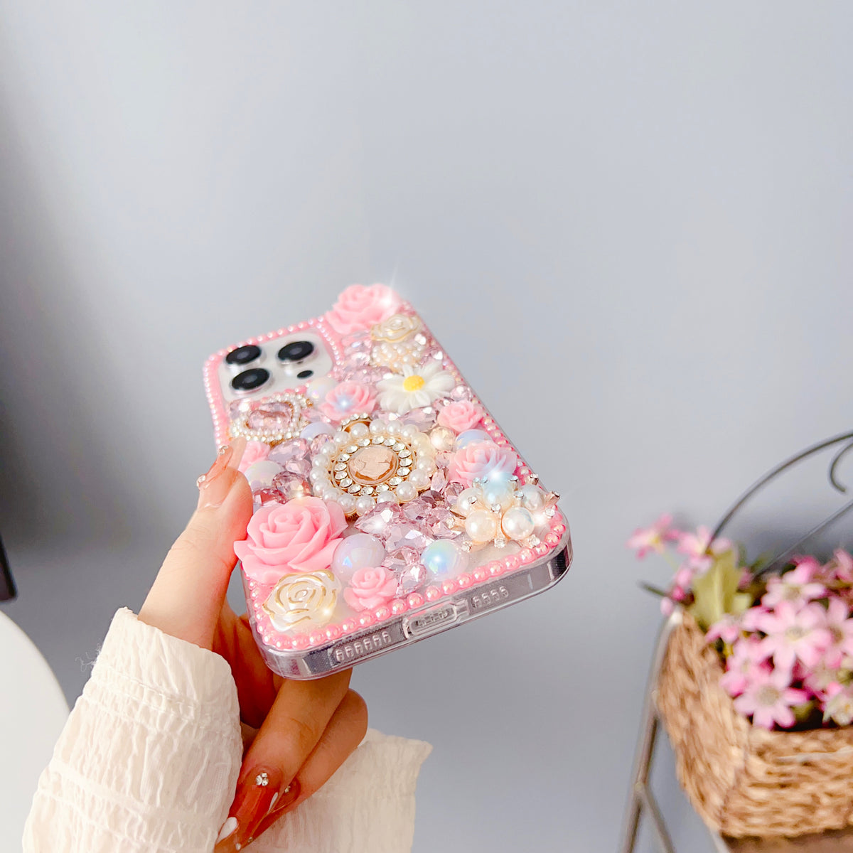 Luxury Bling Glitter Case for iPhone 17 ProMax/16/15 Bling Diamond Mobile Covers