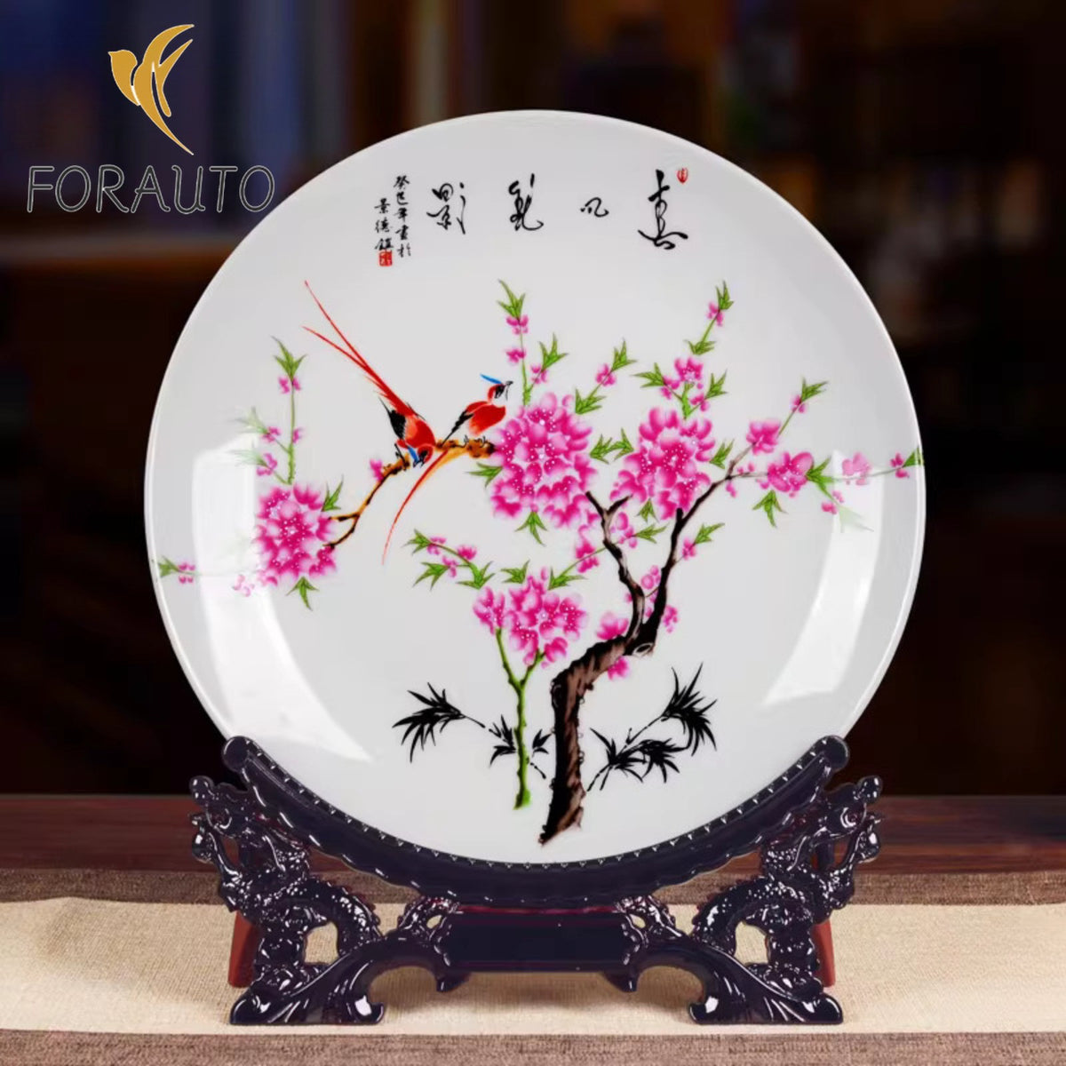 Jingdezhen Ceramic Decorative Plate 26cm 10.0 inches Chinese Home Decorations -