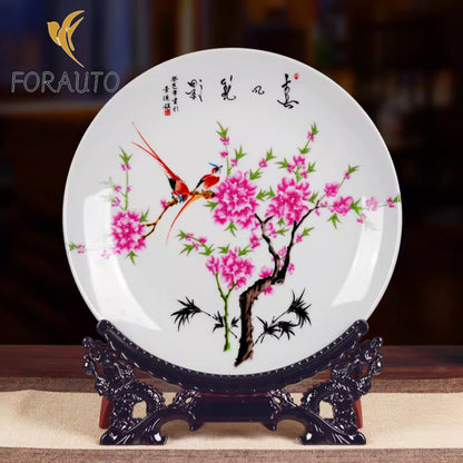 Jingdezhen Ceramic Decorative Plate 26cm 10.0 inches Chinese Home Decorations -
