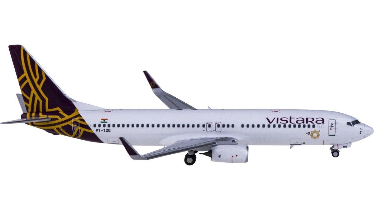 1:400 NG Model Vistara BOEING 737-800 Passenger Airplane Diecast Aircraft Model