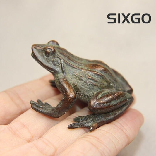 chinese copper statue figure frog tea pet incense burner holder home decoration