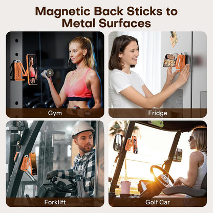 360°Rotating for Magsafe Tripod Mount, Adjustable Aluminum Magnetic Phone Tripod