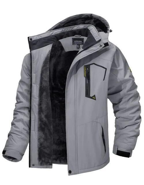 Men's Waterproof Winter Jacket Warm Winter Coat Outdoor Ski Snow Hooded Jacket