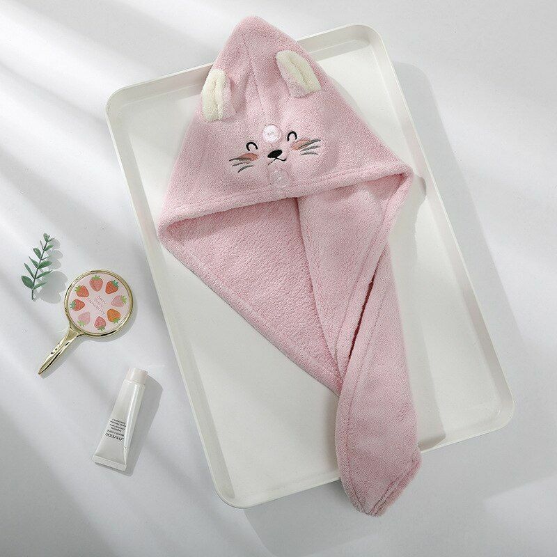 Dry Hair Hats Towels Bathroom Microfiber Solid Quickly Homes Textile Embroidery