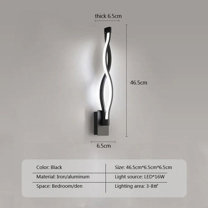 LED Wall Lamp Modern Minimalist Home Indoor Living Room Sconce Light Decorations