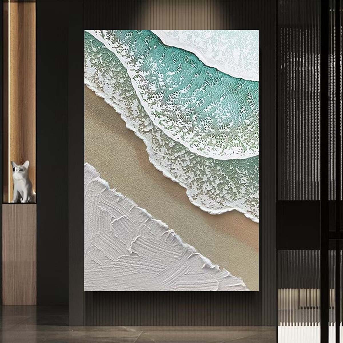 Sandy BeachHand Painted Oil Painting Abstract Wall Art Home Decor