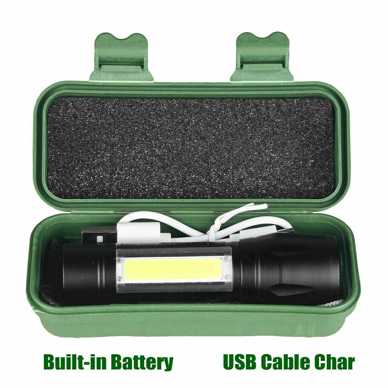 2 Lamparas de mano recargables USB led linternas alta potencia lumens potente