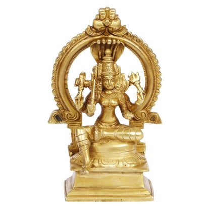 Hindu God Lord Brass Parvati Uma Idol Sitting On Throne Idol Statute Figurine