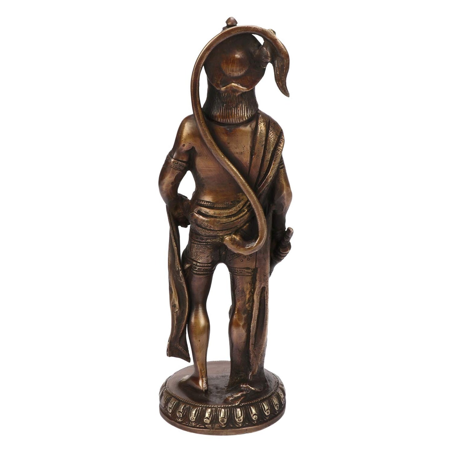 Brass Hindu God Lord Hanuman Standing Idol Statue Figurine Sculpture